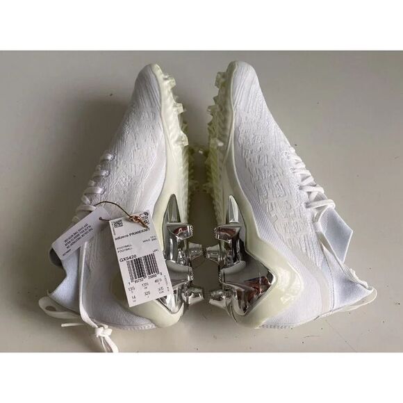 Adidas ADIZERO Primeknit Triple White‎ Chrome Football Cleats GX5420 Men’s Sz 14 main image 10
